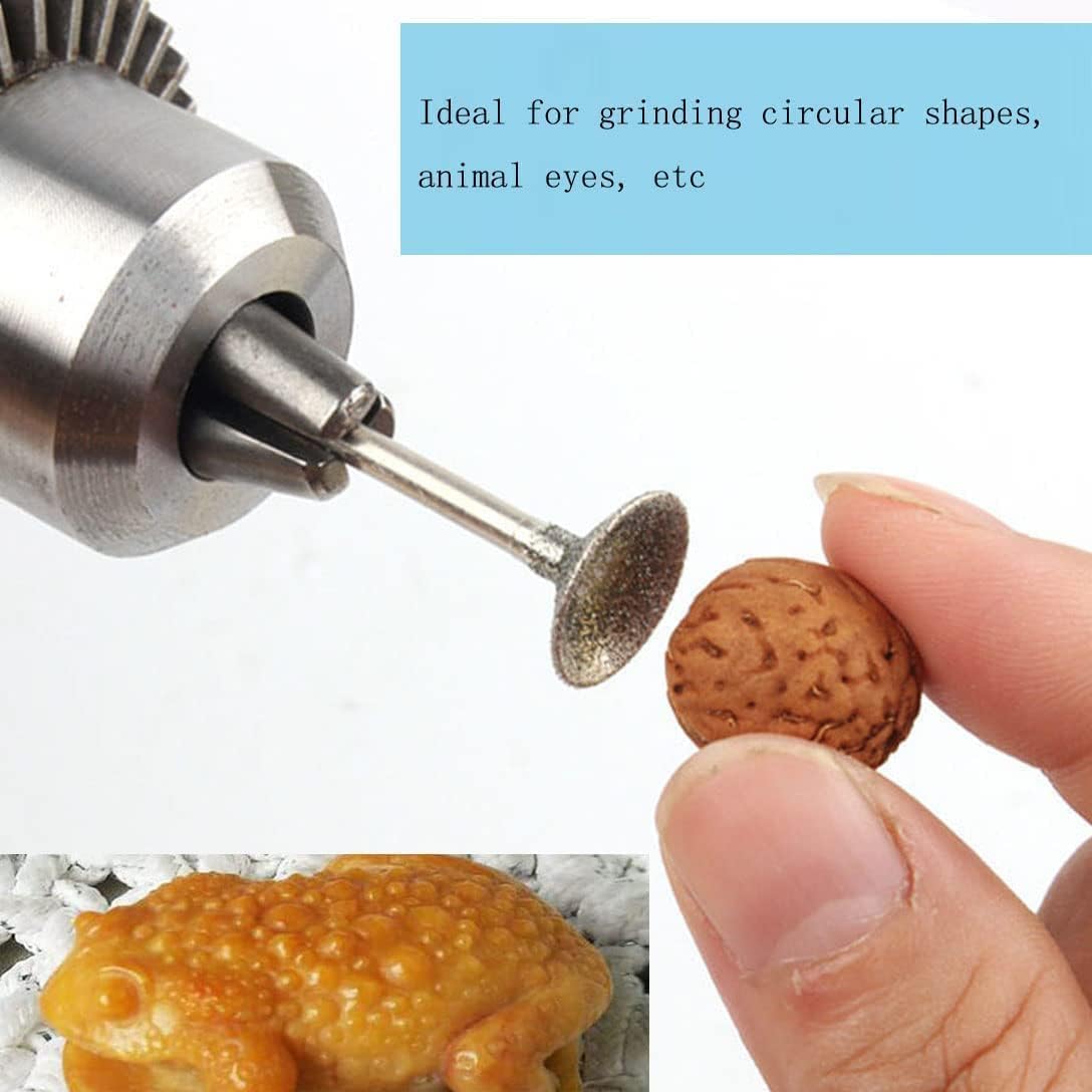 Luo ke 10 Pcs 1/8'' Shank Bowl Shape Diamond Burr (8mm - 16mm)