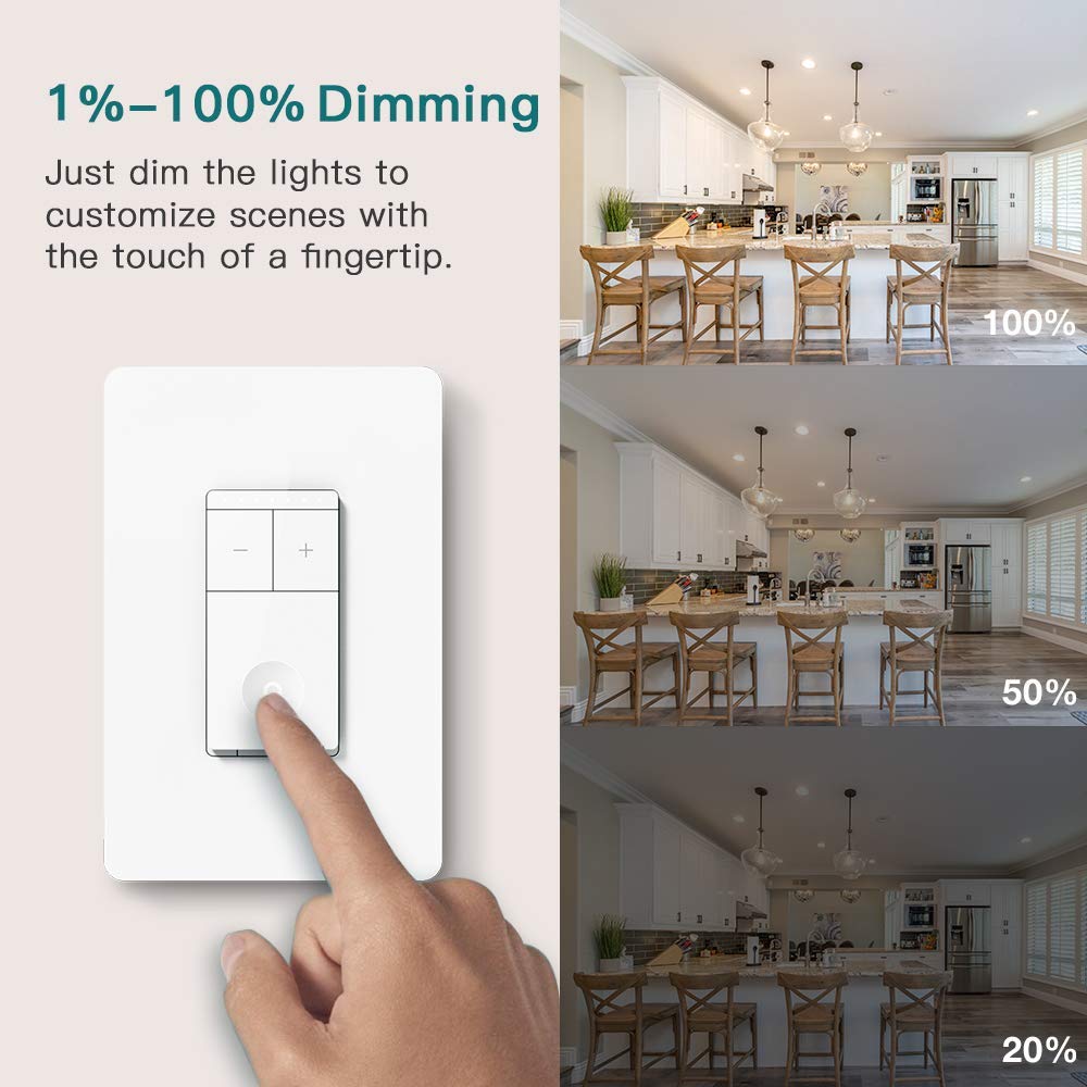 3 Way Smart Dimmer Switch 2 Pack, 2 Master Dimmer Switch Compatible with Alexa
