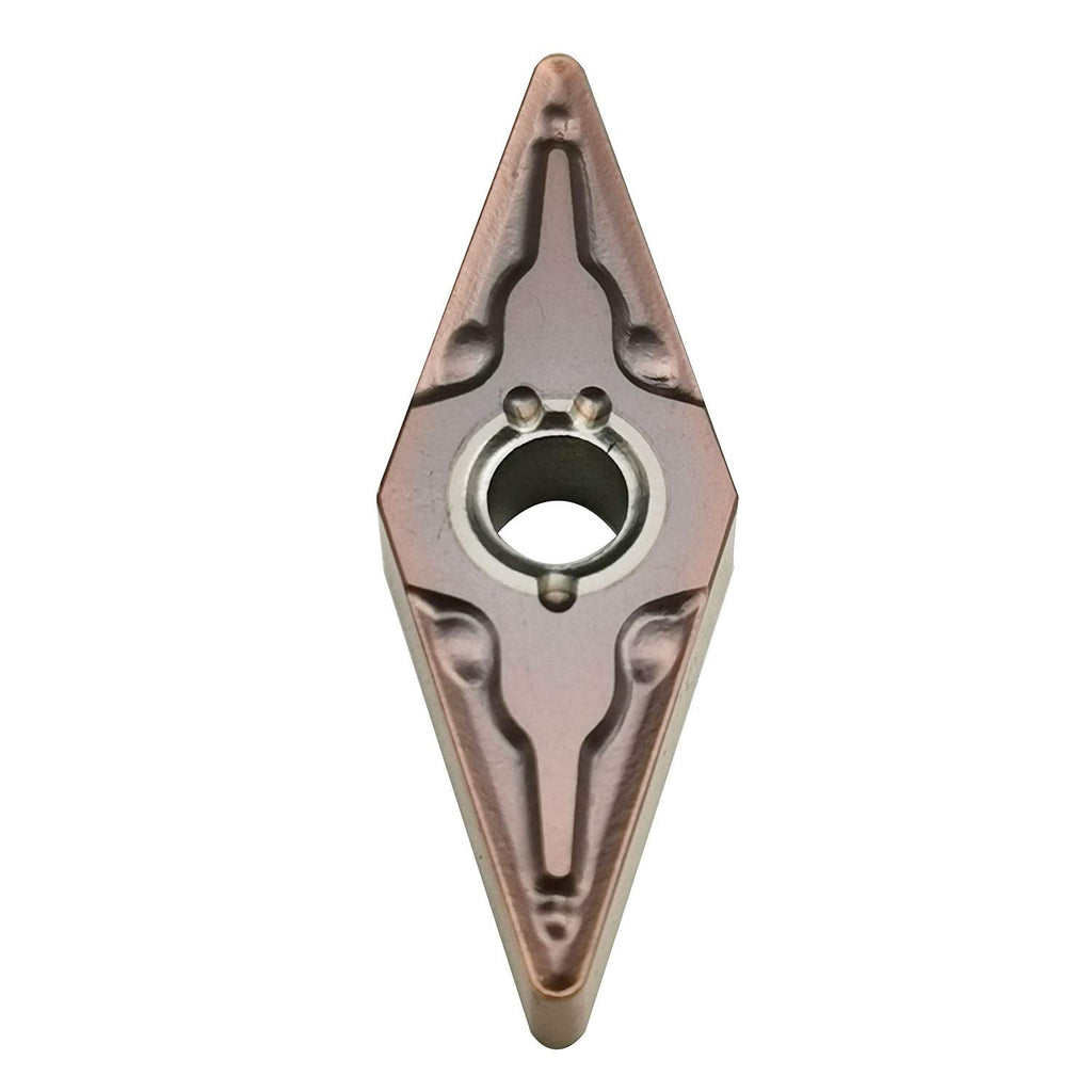 ASZLBTYM 10PCS VNMG332 / VNMG160408-MA CNC Lahe Indexable Carbide Turning Insert Cutting Blade for VNMG Turning Tool Holder, Multilayer Coated, 3/16" Thick, 1/32" Radius (Brown, VNMG332)