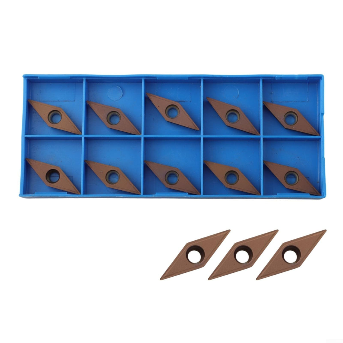 VCMT160404 Carbide Inserts 10pcs Gold for Lathe Turning