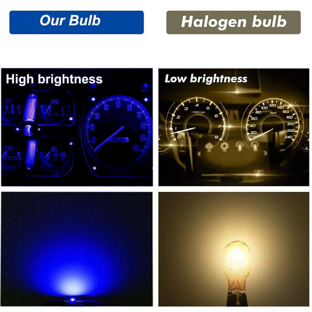 Atmufelp 10Pcs t5 led bulbs Instrument dash lights Instrument Gauge Cluster LED Dash Kit Dashboard LED Light Bulbs Blue Replacement for Subaru Impreza WRX RS TS 2002 2003 2004 2005 2006 2007 Truck
