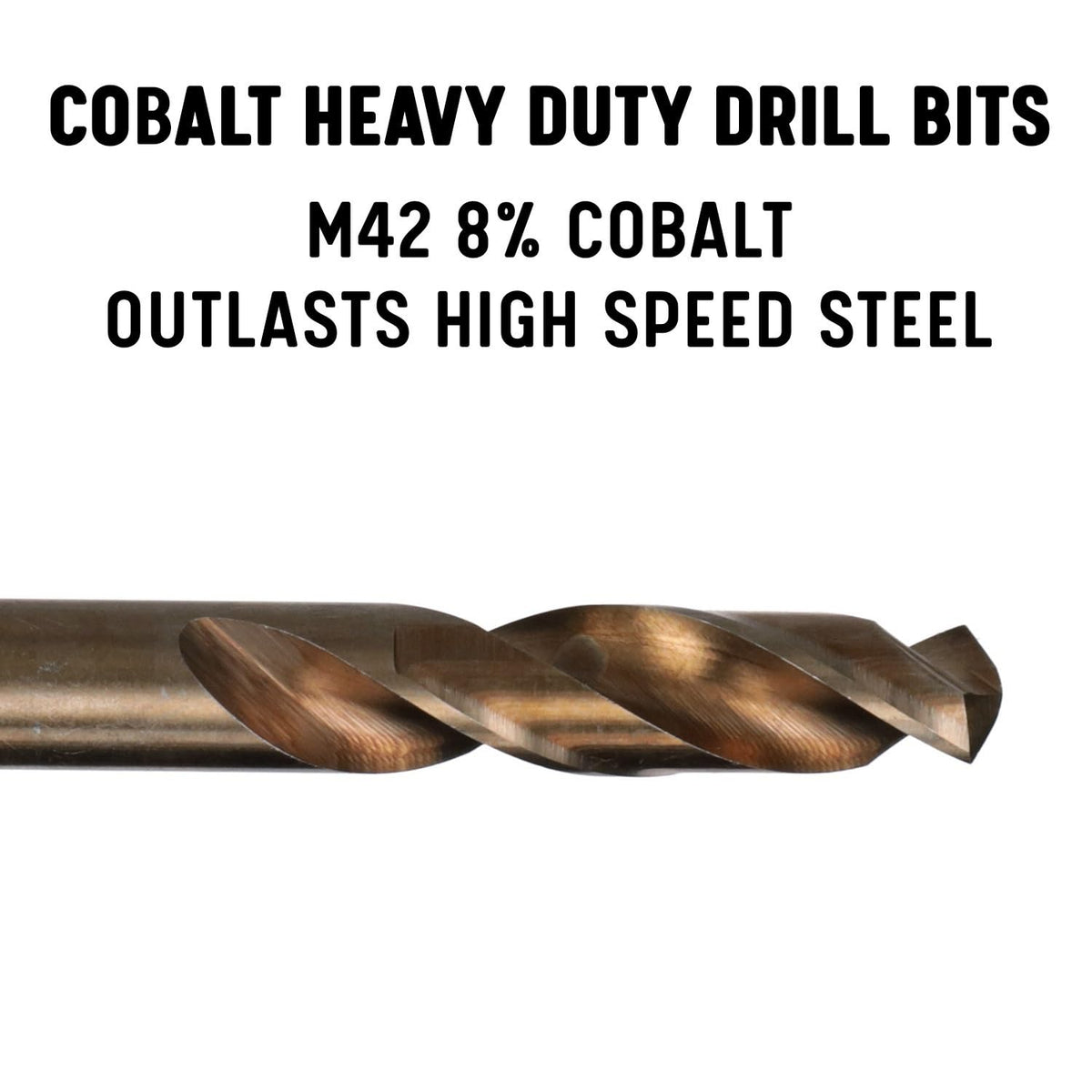 Drill America #40 Cobalt Heavy Duty Split Point Stub Drill Bit (Pack of 12), D/ASTCO Series
