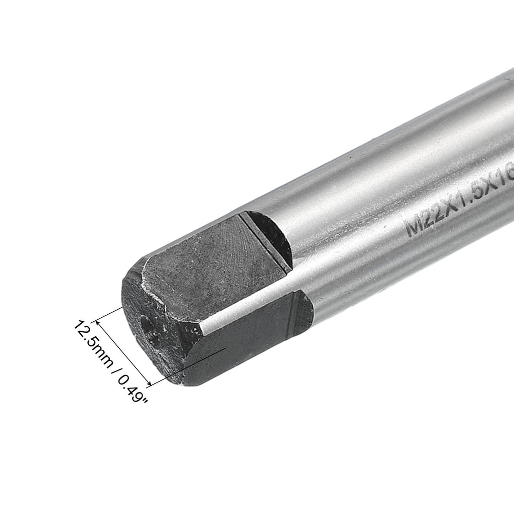 uxcell Metric Thread Tap M22 x 1.5 H2 160mm Extra Long Straight Flute
