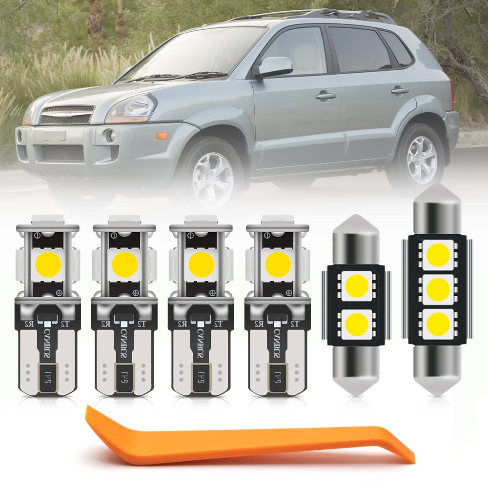 9pcs LED Interior Light Bulbs Kit for Hyun'dai Tucson 2005-2009