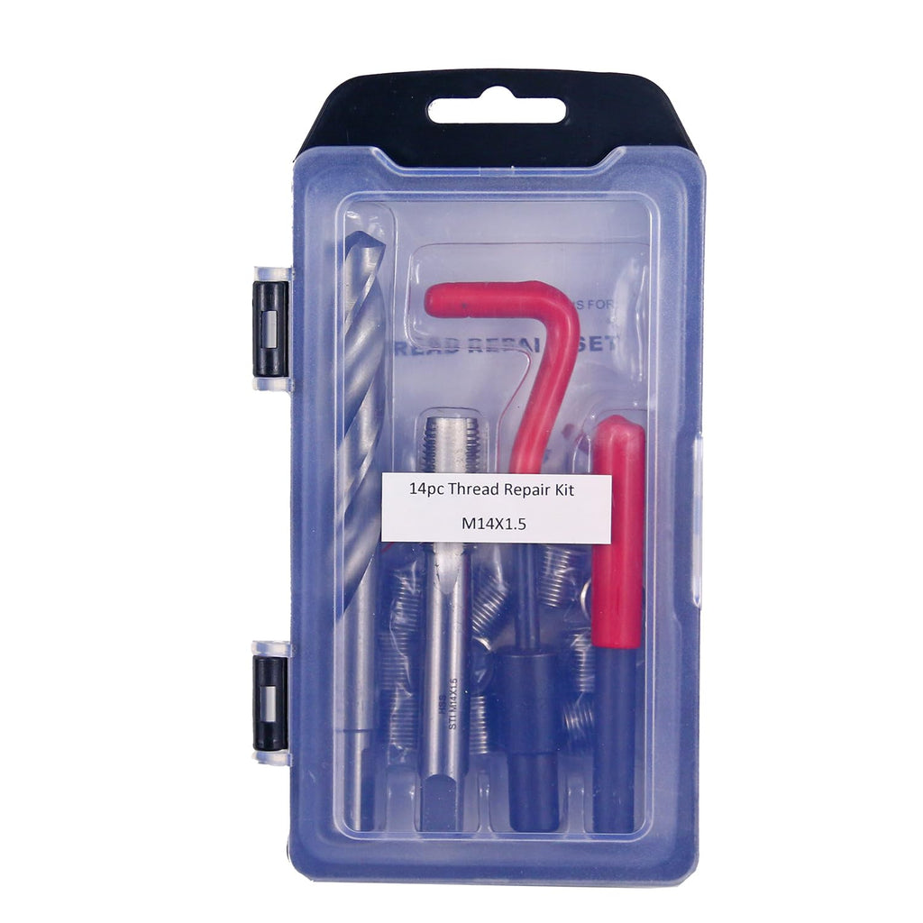 Hawatec M14 x 1.5 Thread Repair Kit, 14-Piece Stainless Steel Insert Set