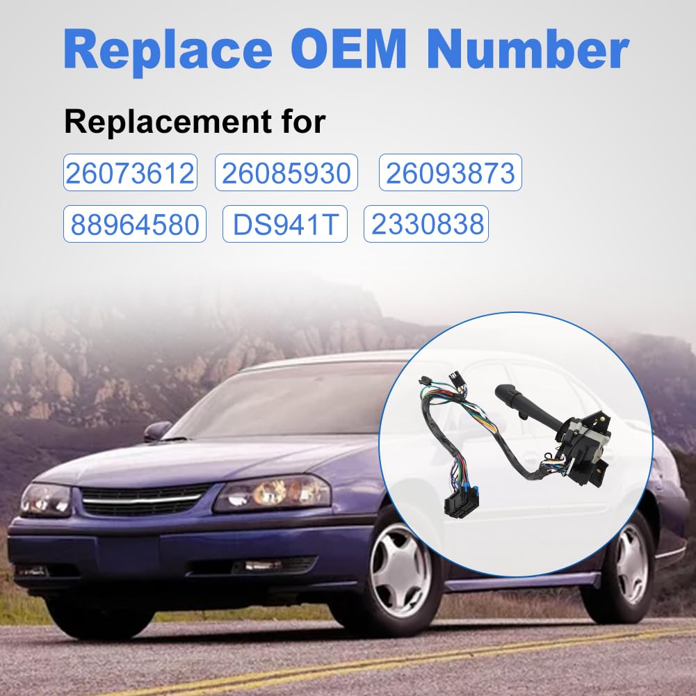 Turn Signal Switch Compatible with Chevrolet Impala V6 3.4L 3.8L 2000-2005