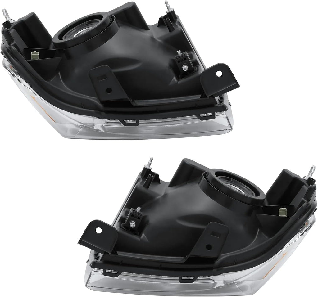 PENSUN Headlights for Ford Expedition 2007-2014, Halogen, Chrome, Pair