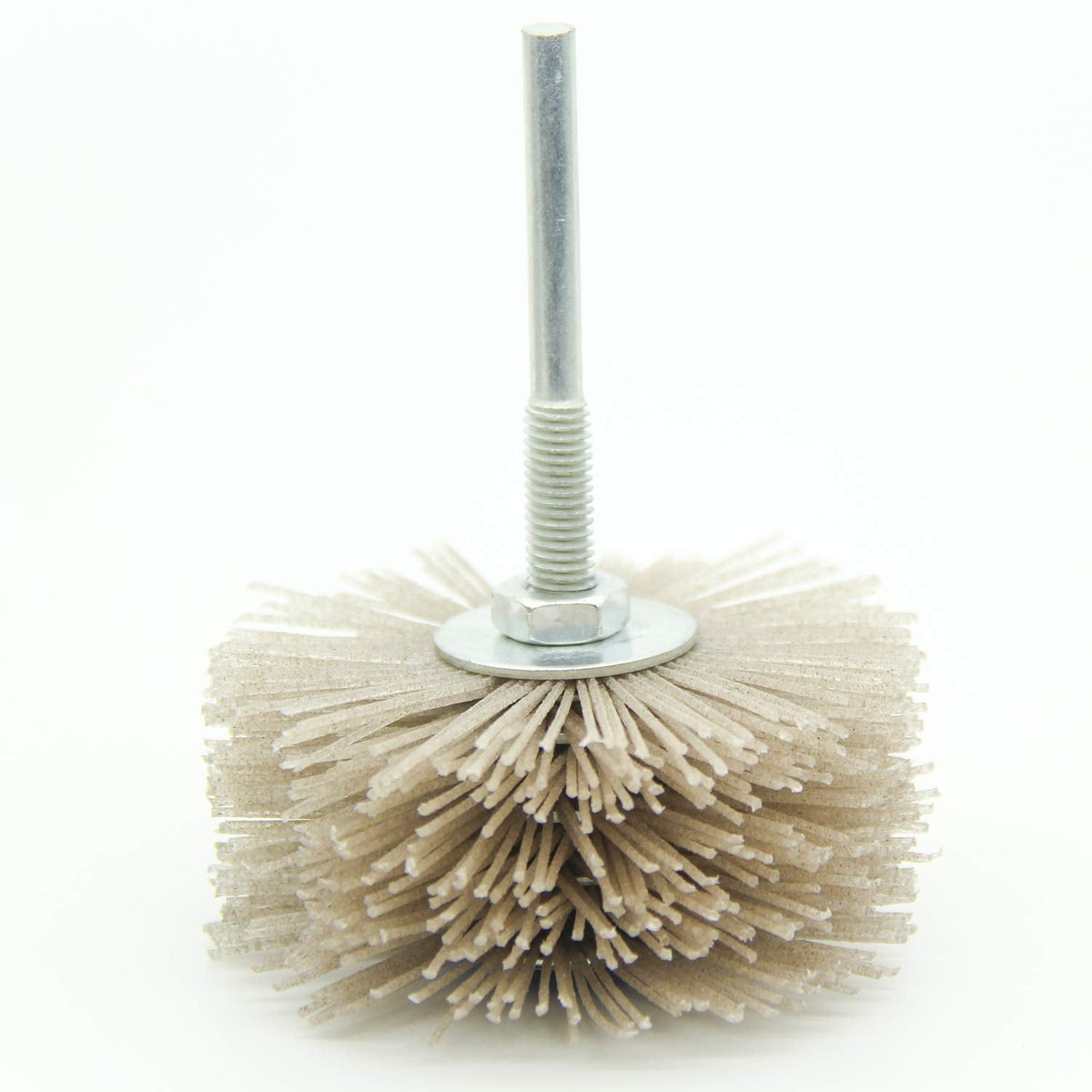 Woodwork Polish Grinder, Nylon Wheel Brush Abrasive, Grinding Head with 6mm Threaded Shank, Abrasive Nylon Wheel Brush, Sanding Mop, Abrasive Wheel (320/400/600# 3Pcs)