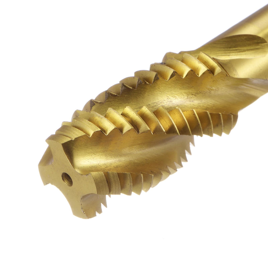 uxcell Spiral Flute Thread Taps, 3/4-10 UNC 2B Screw Threading Tap, Titanium Coated 6542 High Speed Steel Machine Tapping Tools for Machinist Repair