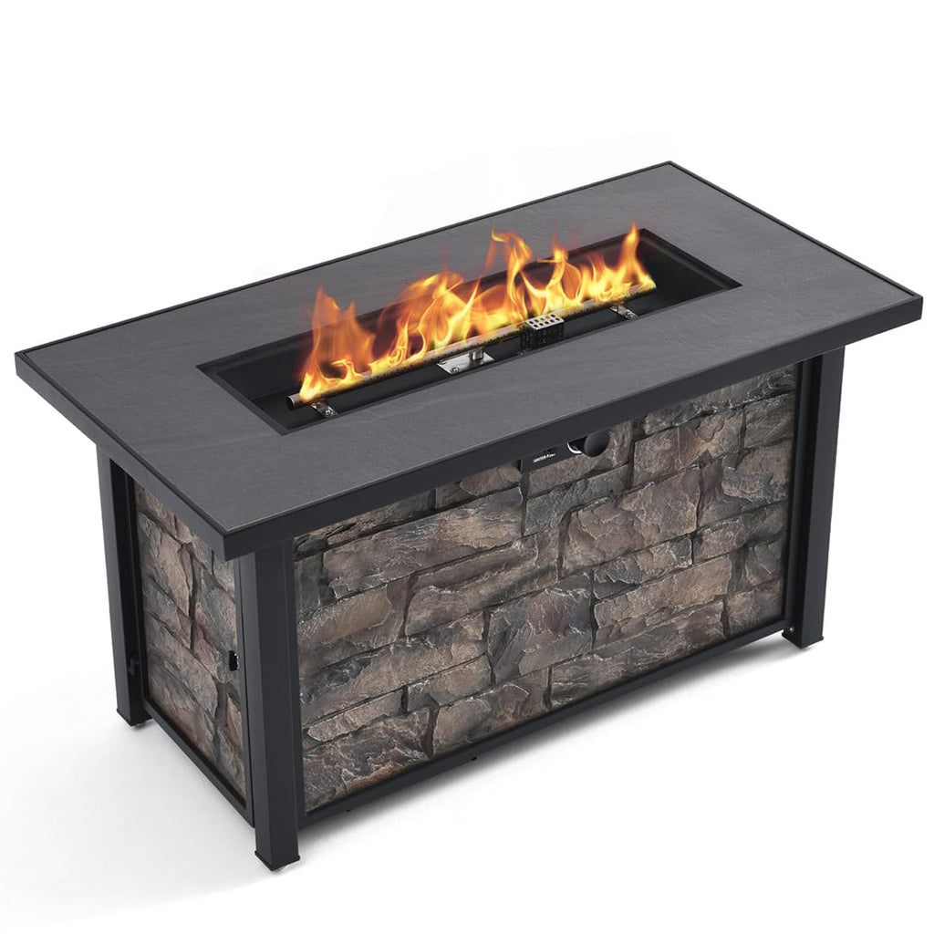 48 inch Propane Fire Pit Table with Ceramic Tile Top, 50000 BTU for Patio