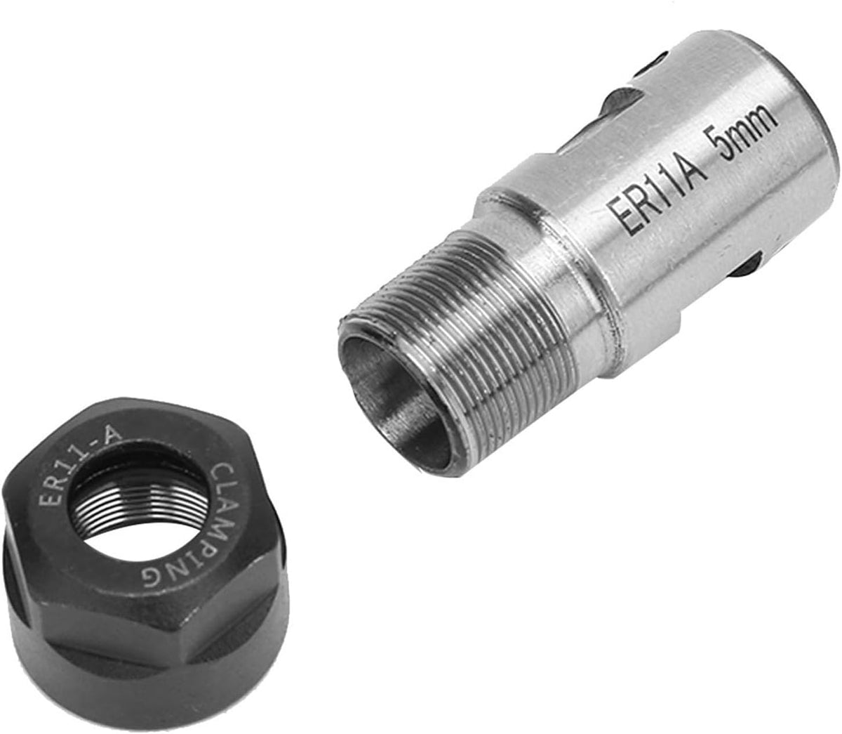 7PCS ER11 Collet Set, 1-7mm Spring Collet Set with 5mm Motor Shaft Holder Milling Extension Rod for CNC Engraving Machine and Milling Lathe Tool