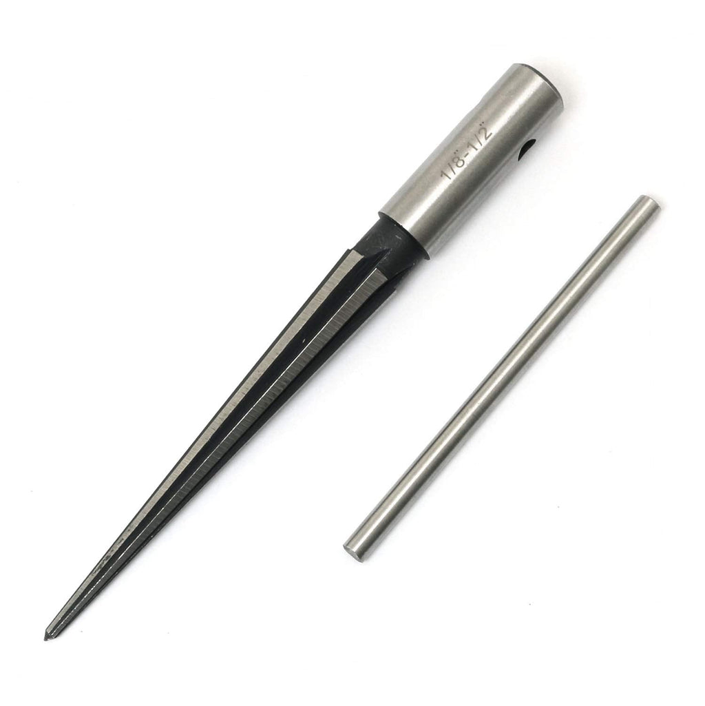 RLECS 1/8-1/2 (3-13mm) T Handle Tapered Reamer Tool, 6 Fluted Bridge Pin Hole Reamer Tapered Woodworker Cutting Tool