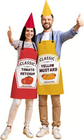 2 Set Ketchup and Mustard Costume Apron Condiment Group Costume