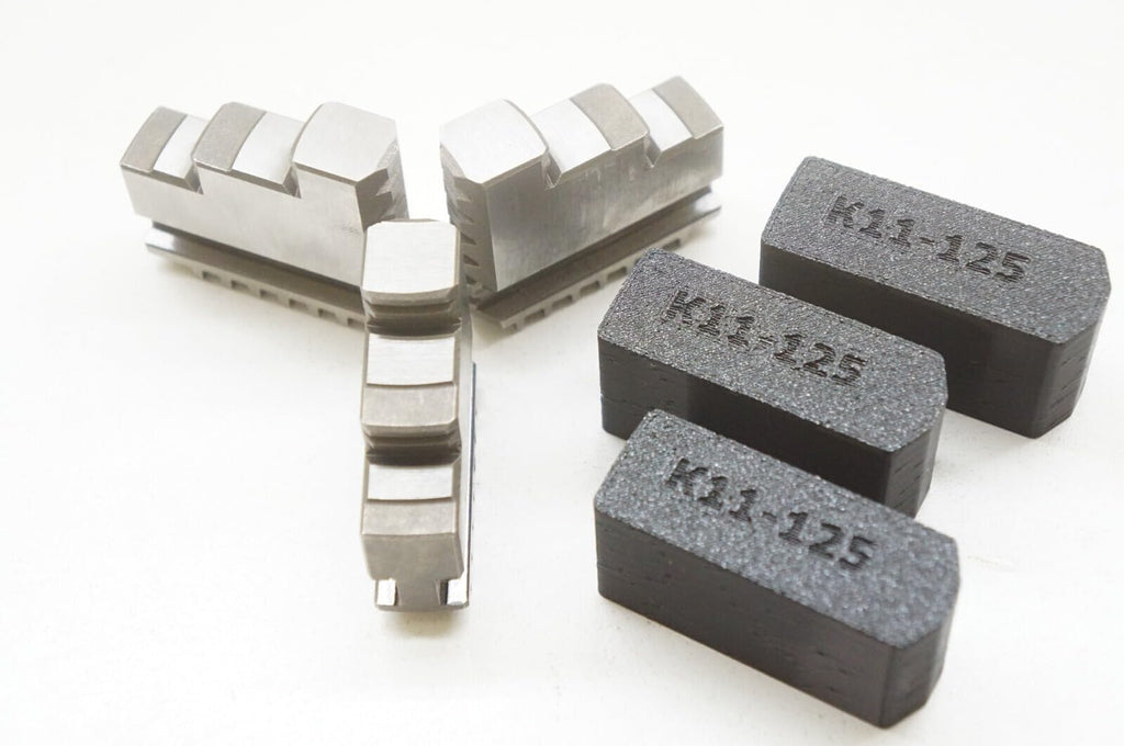 3DEXL Rubber Non-Marring Soft Jaws for K11-125 Lathe Chuck, 3-pack