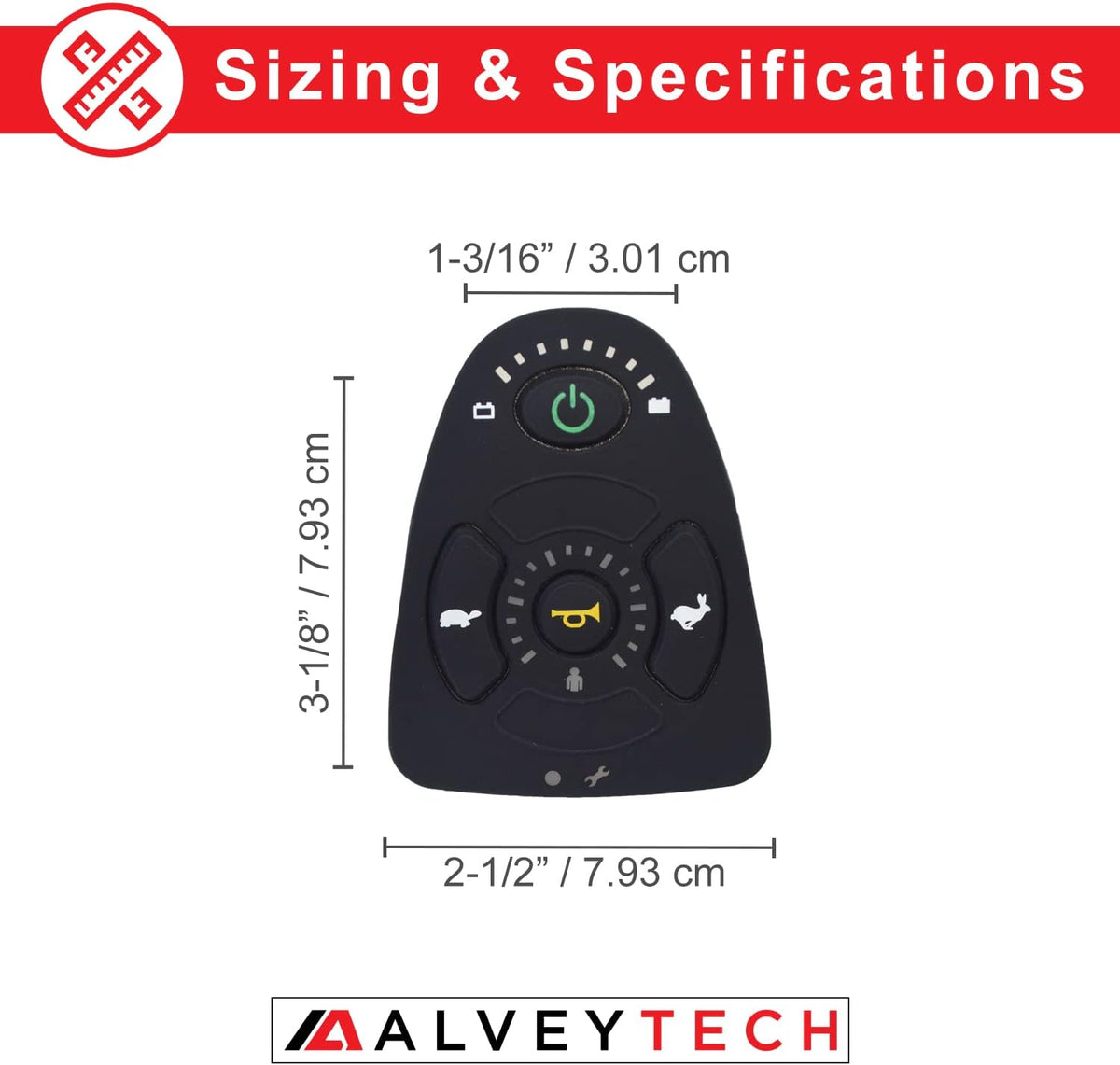 AlveyTech Keypad for 4-Key Dynamic Shark DK-REMD01 and DK-REMD02 (MK5 SPJ+) Joysticks - Replacement Power Chair Joystick Controller Rubber Pad (MC-GLA80843 / 1165094/82674 / 301201-22 / PLSINDV1264)