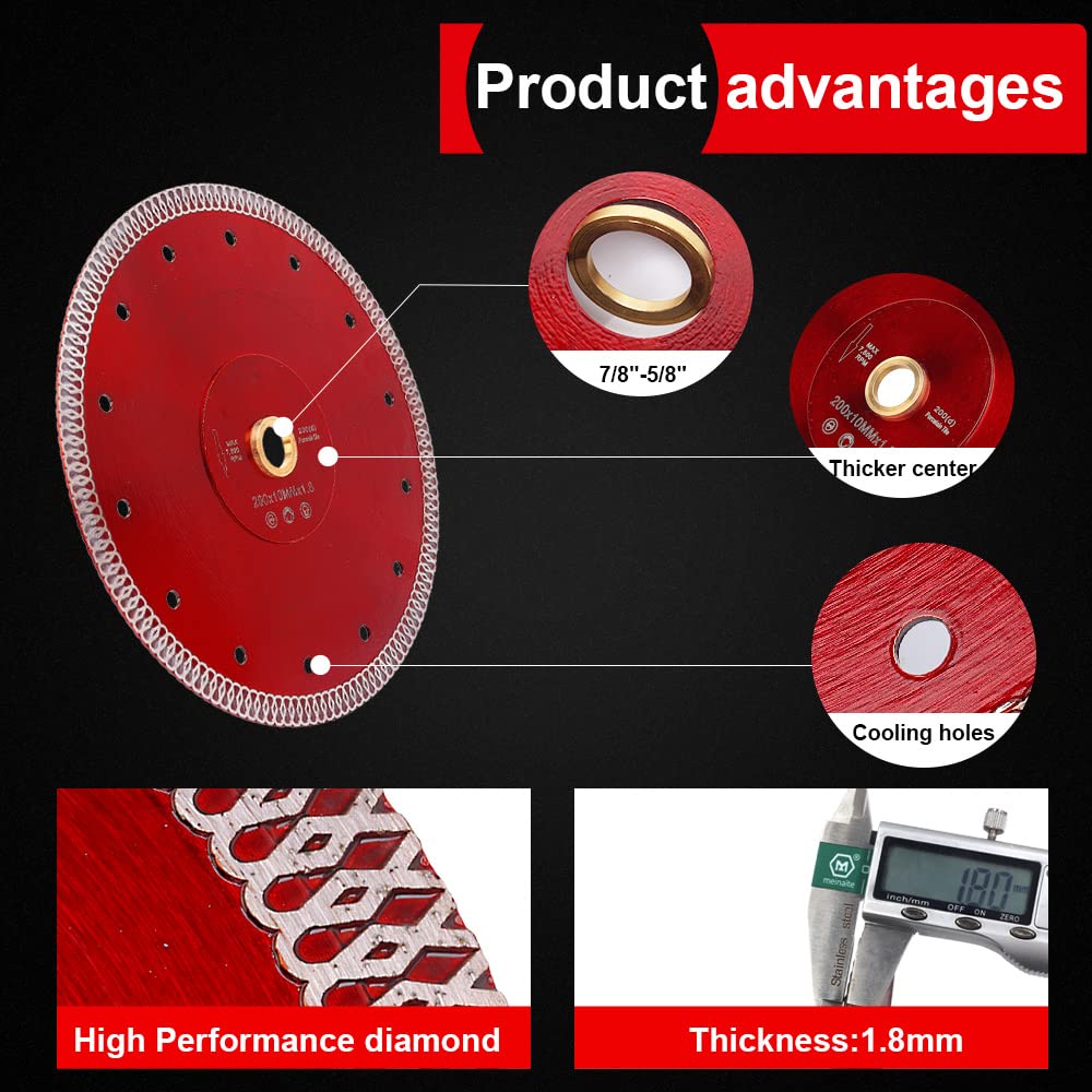 8 inch Super Thin Diamond Ceramic Saw Blade,Porcelain Cutting Blade