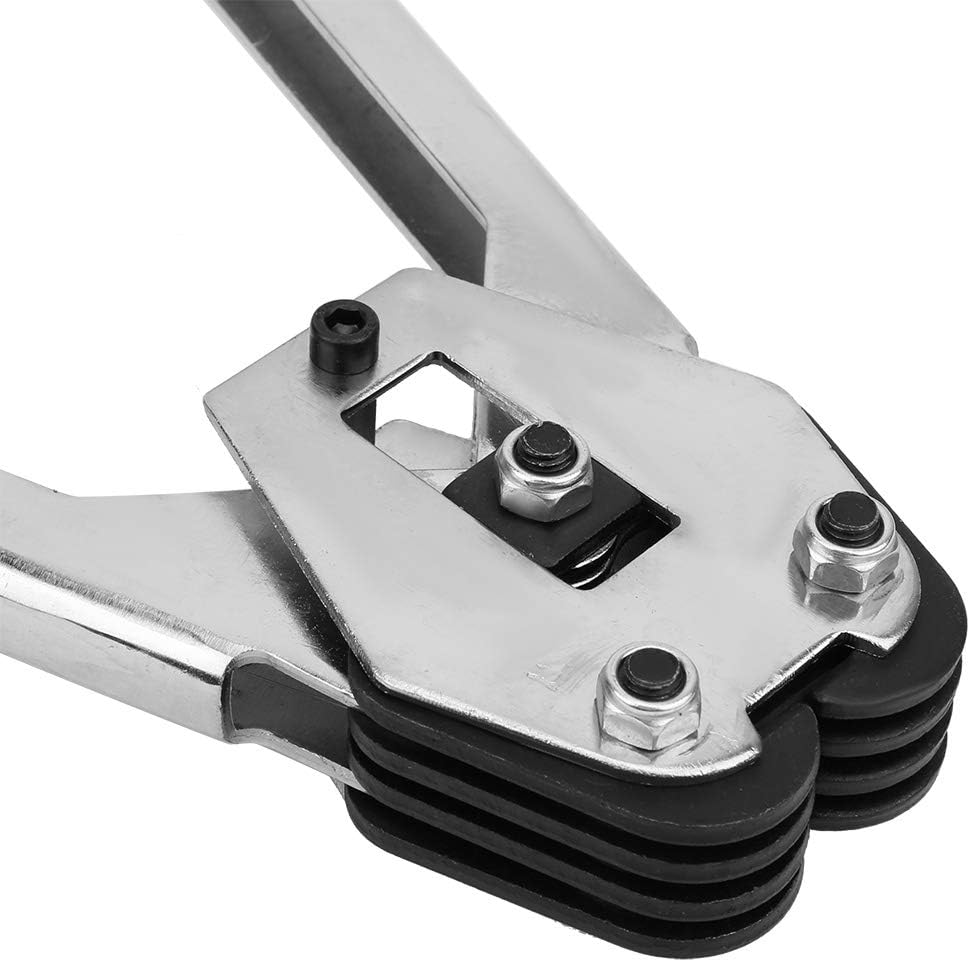 Strapping Crimper Sealer Tool - Manual Banding Pliers for PP PET Strap Sealing with Heavy Duty Steel Construction (Red)