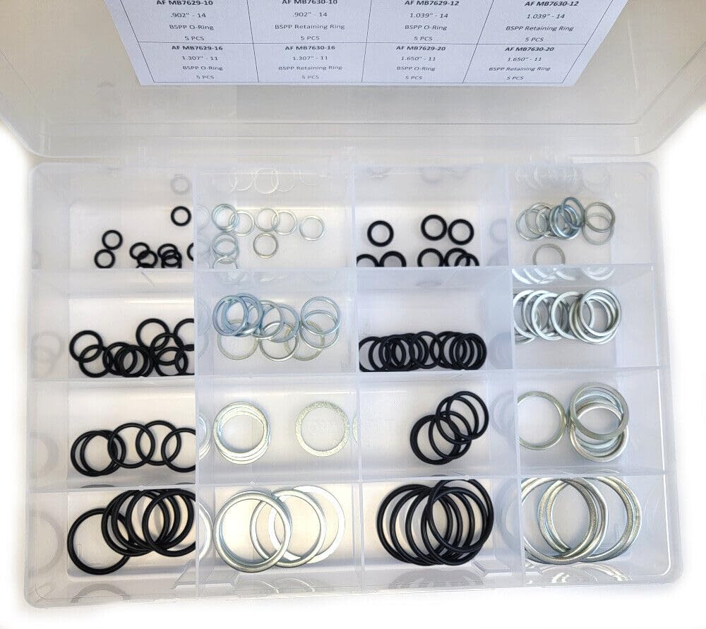 AF KIT-BSPP-Seals - BSPP O-Ring & Retaining Ring Kit