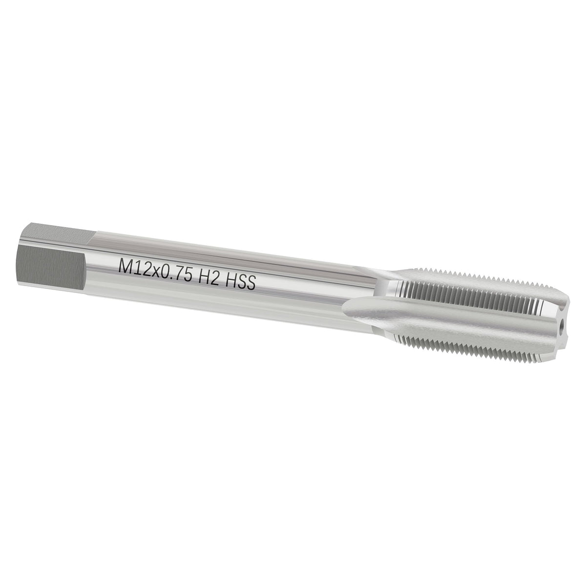 FOCMKEAS 2 PCS Metric Machine Tap M12 x 0.75,HSS 6542 Screw Tap H2, 3 Straight Flutes Thread Hole Repair Tools, Screw Milling Threading Machinist Repair(M12 x 0.75mm)