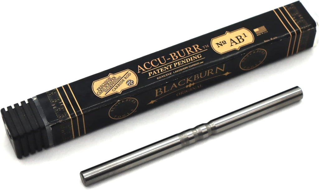 Accu-Burr AB-1 Dual-Sided Card Scraper Burnisher 3/16” Diameter x 3” Long Solid Carbide Rod