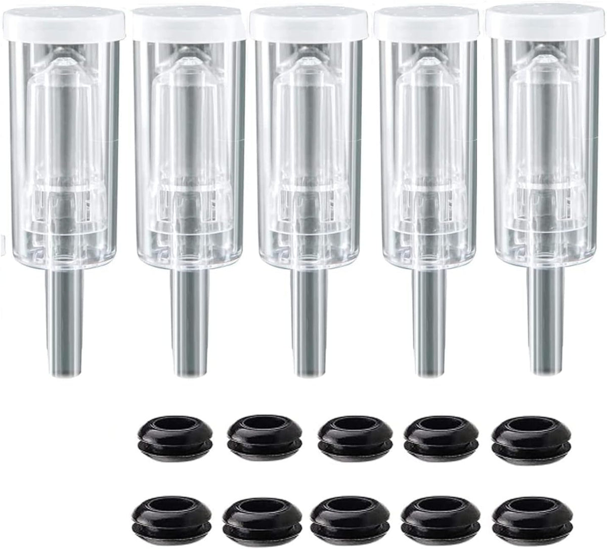 5ct. 3 Piece Airlocks with 10 Grommets,Brewing Airlock Kit,Airlocks for Fermenting Air Lock Ferment for Beer Wine Making