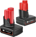 2 Pack 6.0Ah 12V Batteries for Milwaukee M12 12 Volt Power Tools