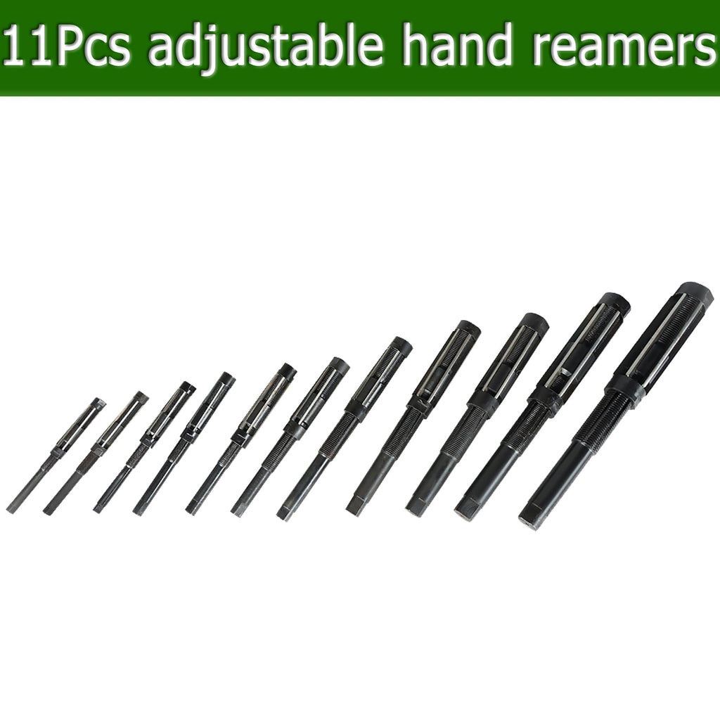 marddpair 11 Pcs H4-H14 Adjustable Hand Reamers Set, 11.75mm-38mm, HSS