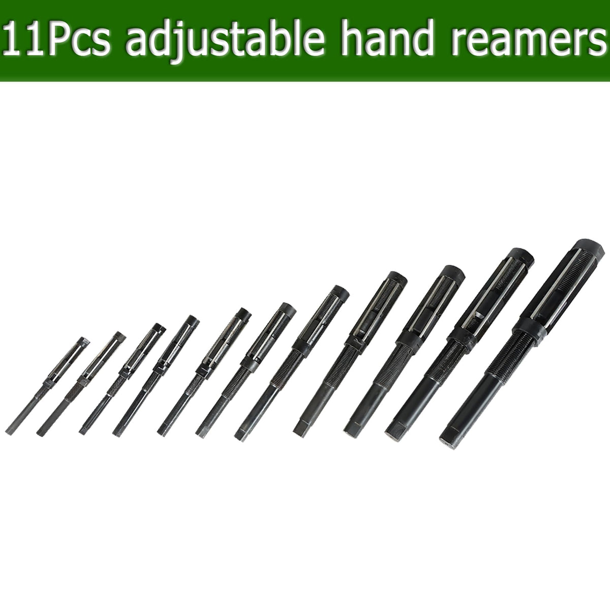 marddpair 11 Pcs H4-H14 Adjustable Hand Reamers Set, 11.75mm-38mm, HSS