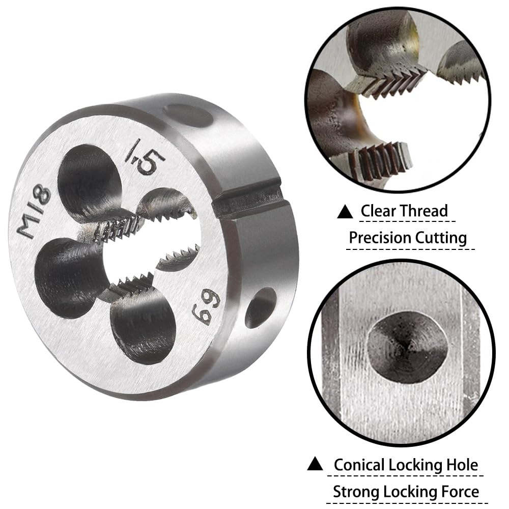 Saipe M18 X 1.5 Metric Tap and Die Set Machine Thread Right Hand Screw Tap
