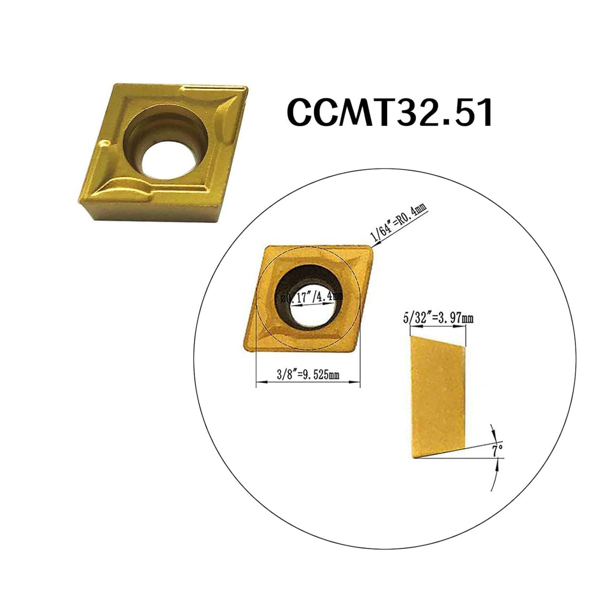 3pcs Metal Lather Turning Tool Holder Spring Steel Boring bar with CCMT32.51 CCMT09T304 Carbide Turning Inserts for Excavator and Boring Machine (S14X-SCACR/L/N09-L45+CCMT09T304)