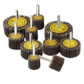 JUNLIXN 10 Pcs 1/4'' Shank Abrasive Flap Wheels Sander (25/30/40/50/60mm)