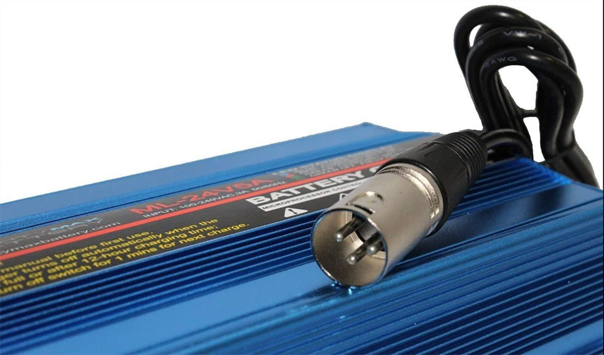 Mighty Max Battery 24V 5Amp 3 Stage XLR Charger for Hoveround Forerunner, MPV 4, MPV 5