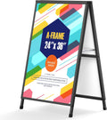 A Frame Sign 24x36 Inch Outdoor, Heavy Duty Sandwich Board Signs, Double-Sided A Frames Sign Holder Business for