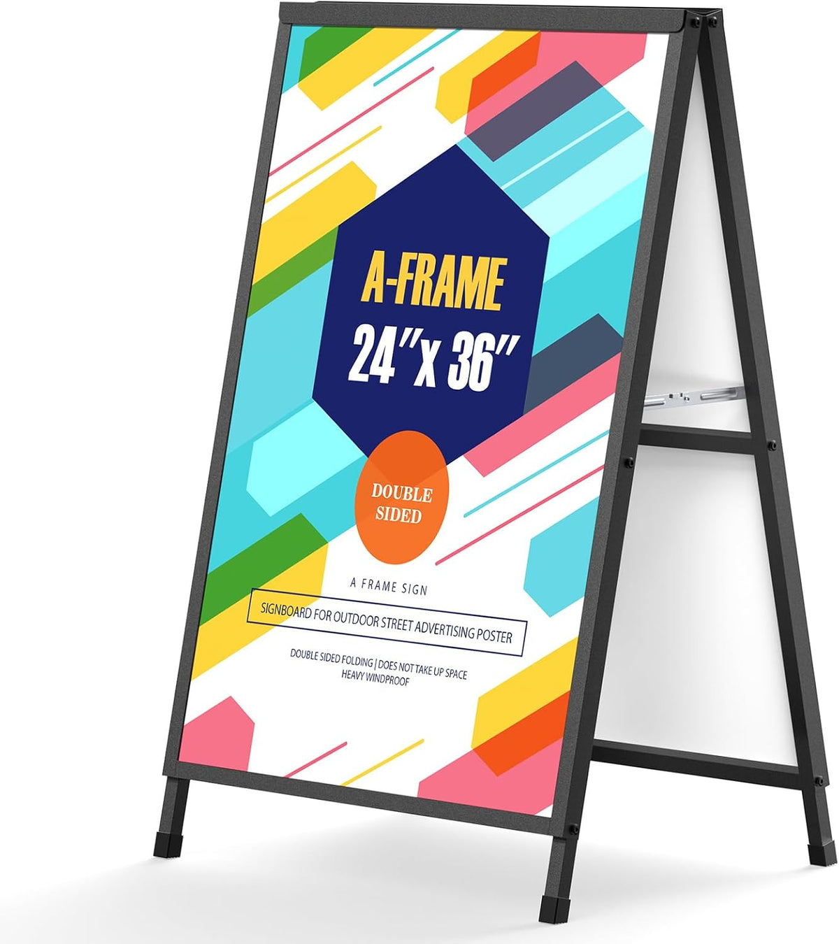 A Frame Sign 24x36 Inch Outdoor, Heavy Duty Sandwich Board Signs, Double-Sided A Frames Sign Holder Business for