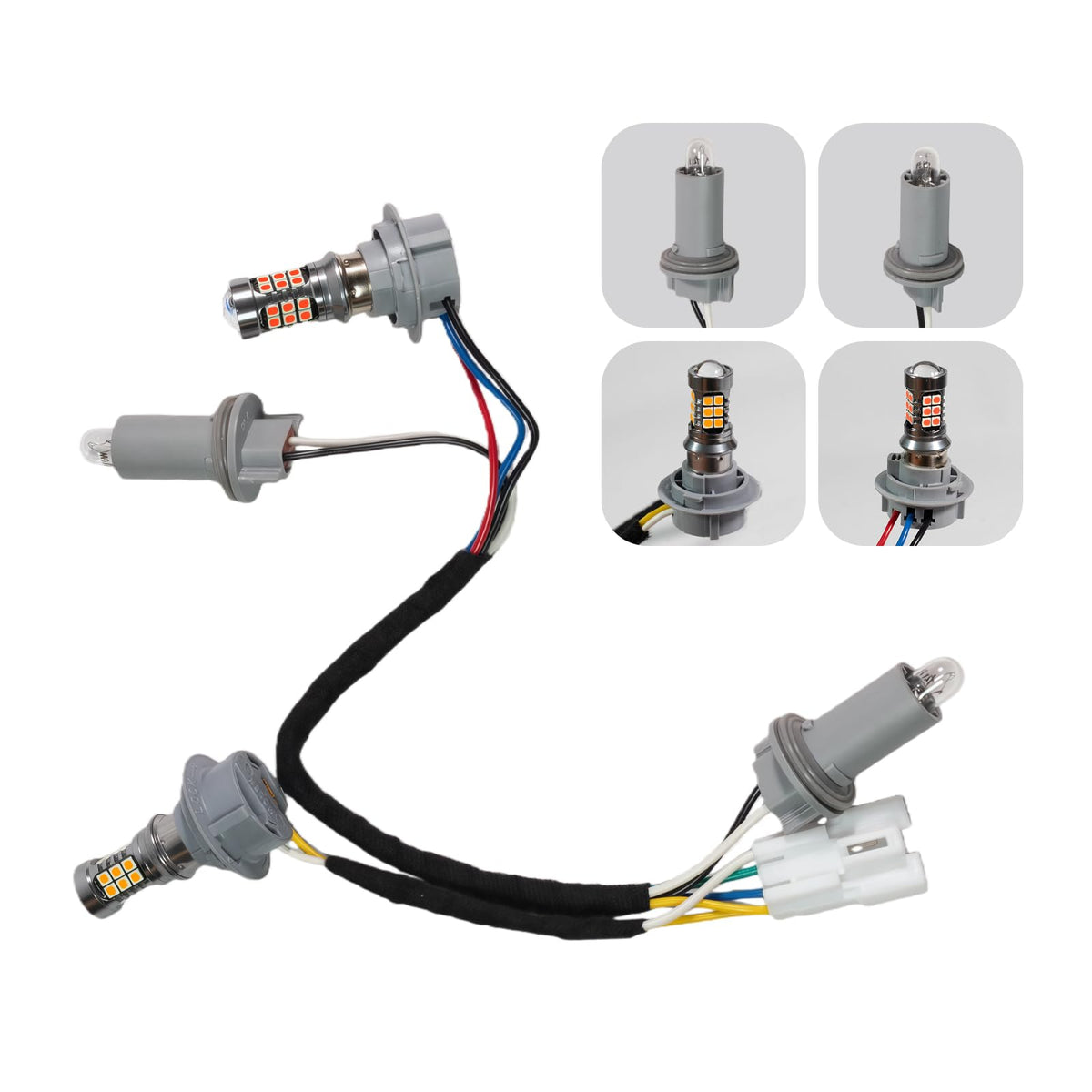 Tail Light Lamp Holder and Wiring Harness Compatible with Sonata 2011-2014
