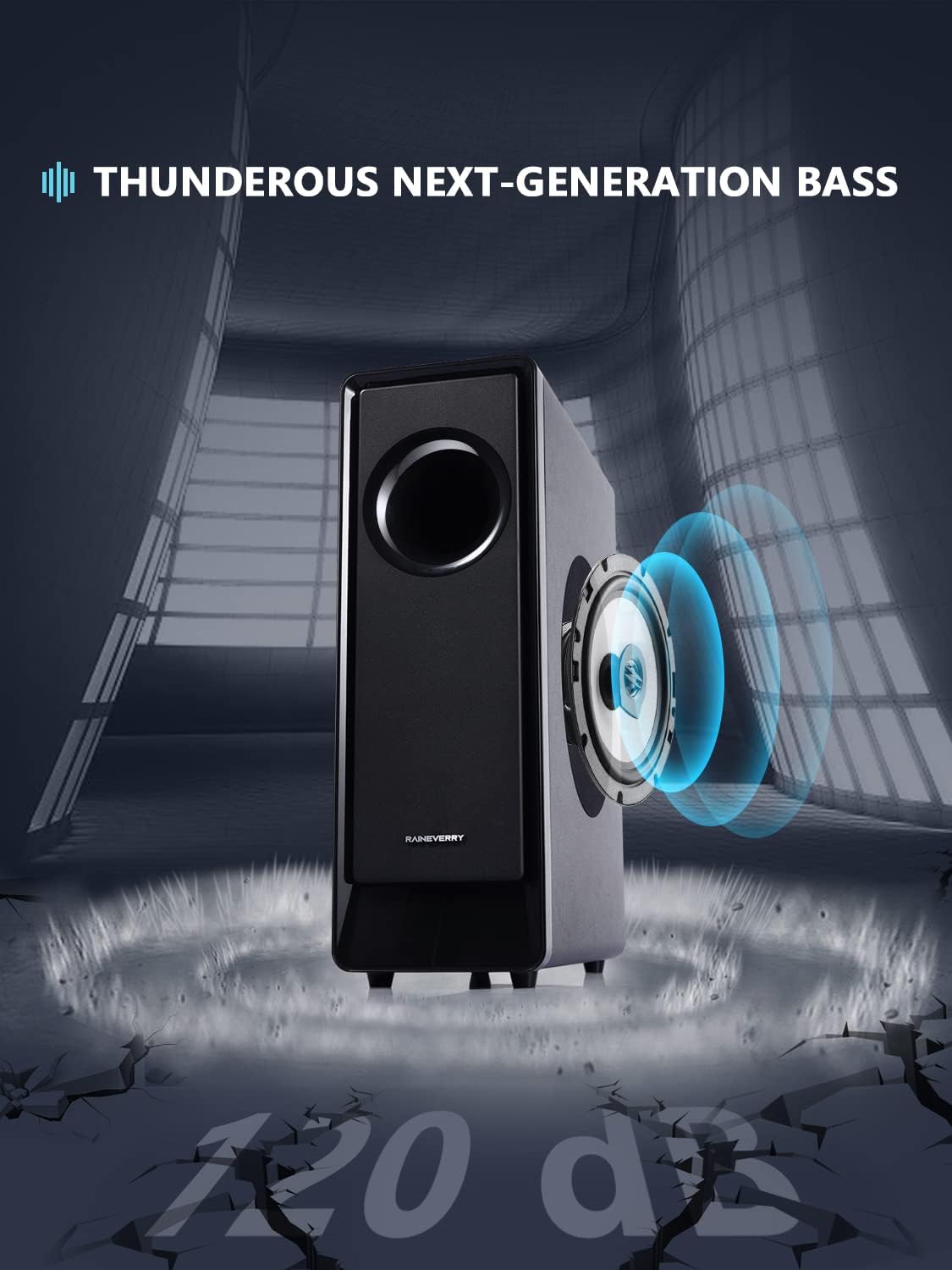5.1 CH Surround Sound Bar with Dolby Audio, Sound Bars for TV, Wireless Subwoofer & Rear Speaker, Dolby Digital Plus