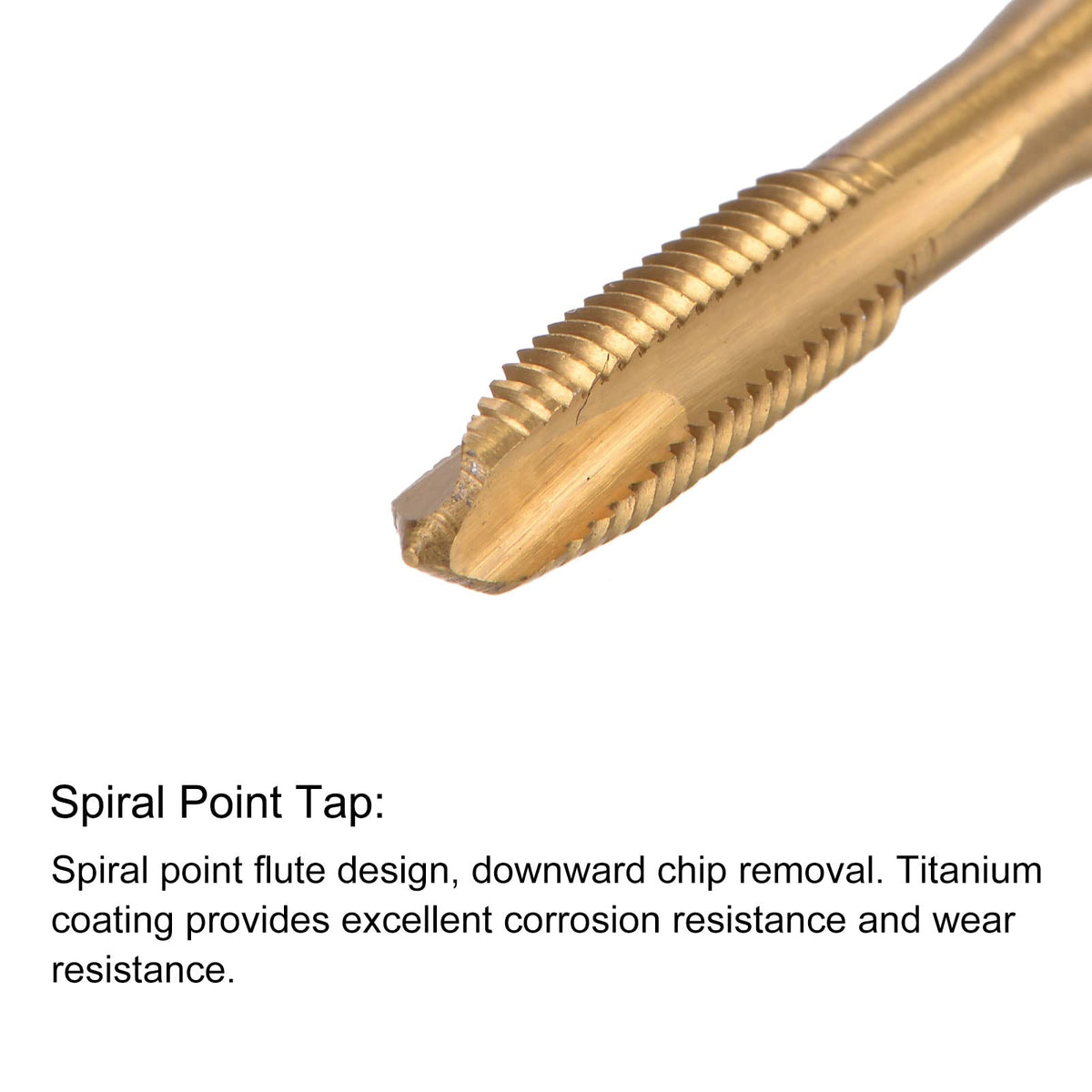uxcell M5 x 0.8 Spiral Point Thread Tap and 4.2mm Drill Bit Set, Metric Titanium Plated Cobalt High Speed Steel Machine Screw Thread Tap Threading Tool