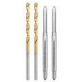 uxcell Tap and Drill Bit Set,Uncoated/Titanium Coated HSS-6542