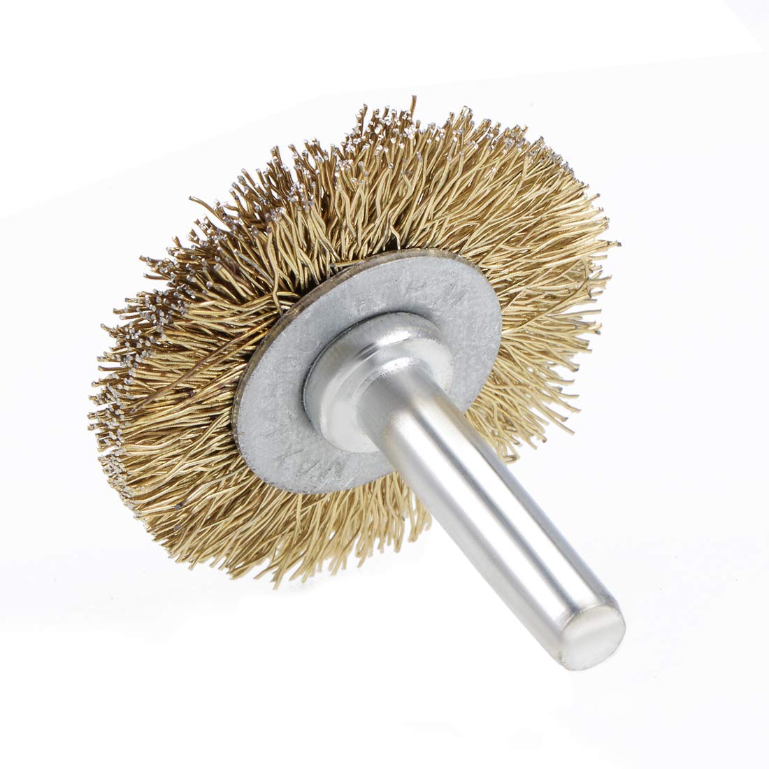 uxcell 1-1/2Inch Wire Wheel Brush Bench 1/4-Inch Shank Crimped Steel 10 Pcs