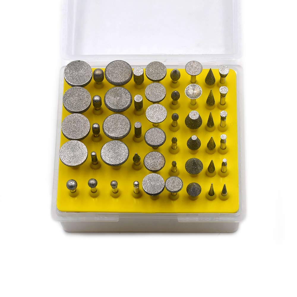 Oudtinx 50pcs Diamond Coated Grinding Head Grinding Burrs Set