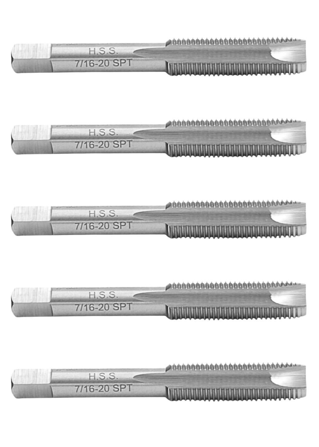 Accusize Industrial Tools Spiral Point Tap, 7/16-20NF, SPT-7/16-20x5