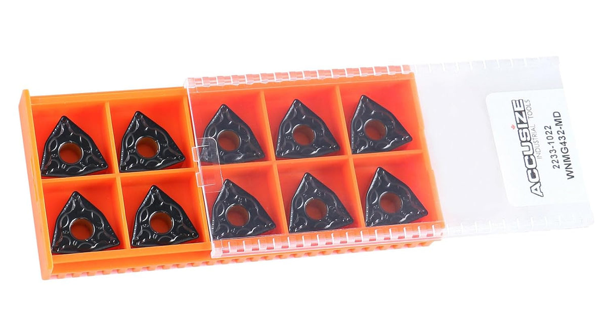 Accusize Carbide Inserts, WNMG432 CVD Coating, 2233-1022