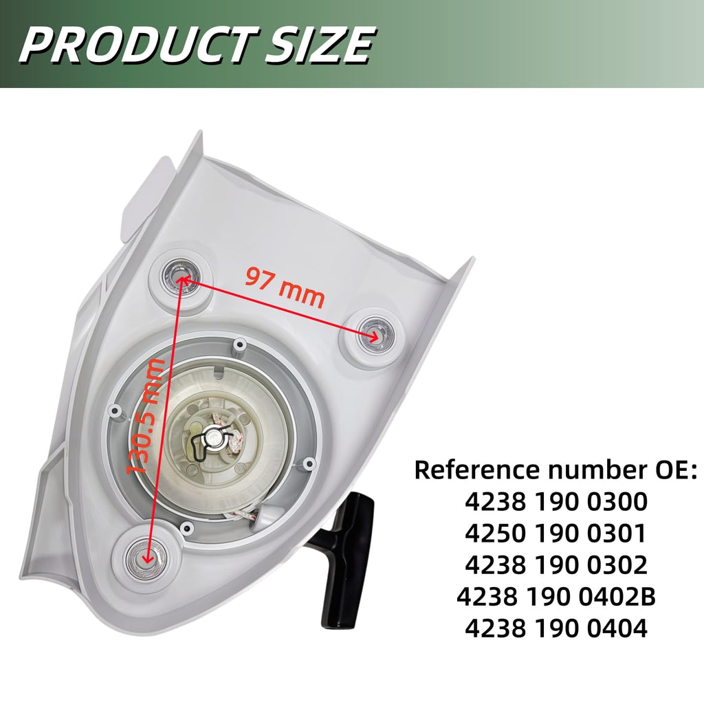 Recoil Starter Assembly Compatible with Stihl TS410 TS420 4238-190-0300