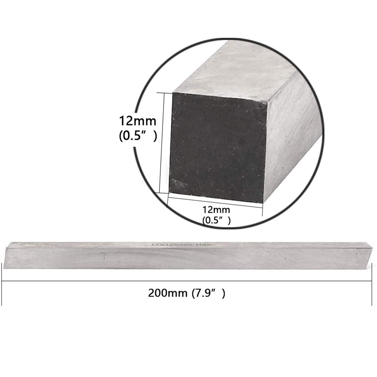 It Works Great 4pcs HSS Lathe Tool Bit 12mm x 12mm x 200mm, Square Lathe Turning Tool Blanks