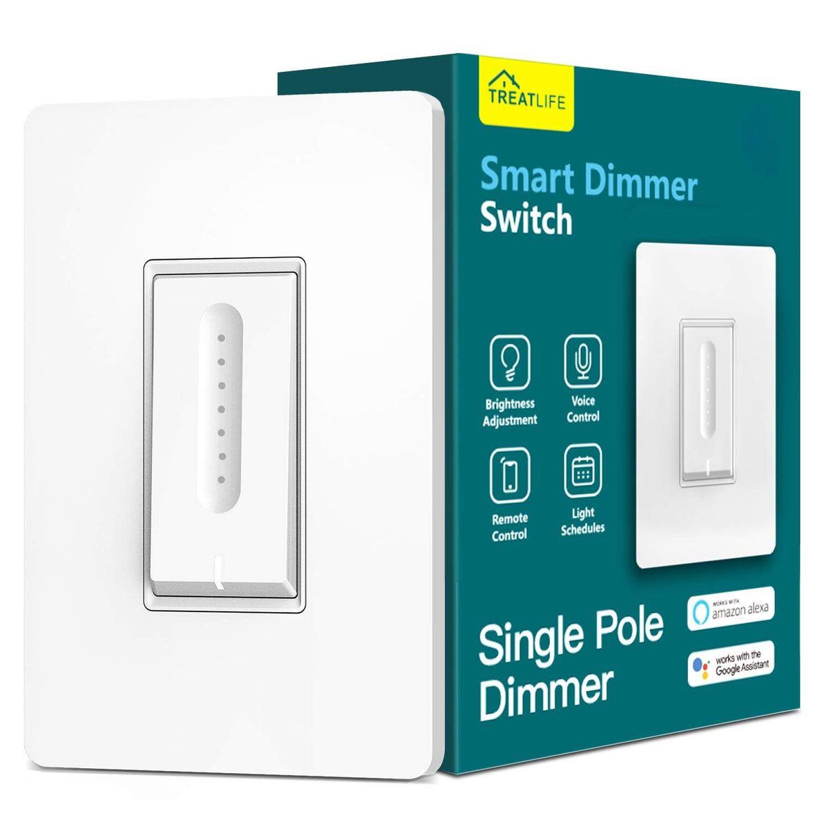 Smart Dimmer Switch, Single-Pole Smart Switch for Dimmable Bulbs