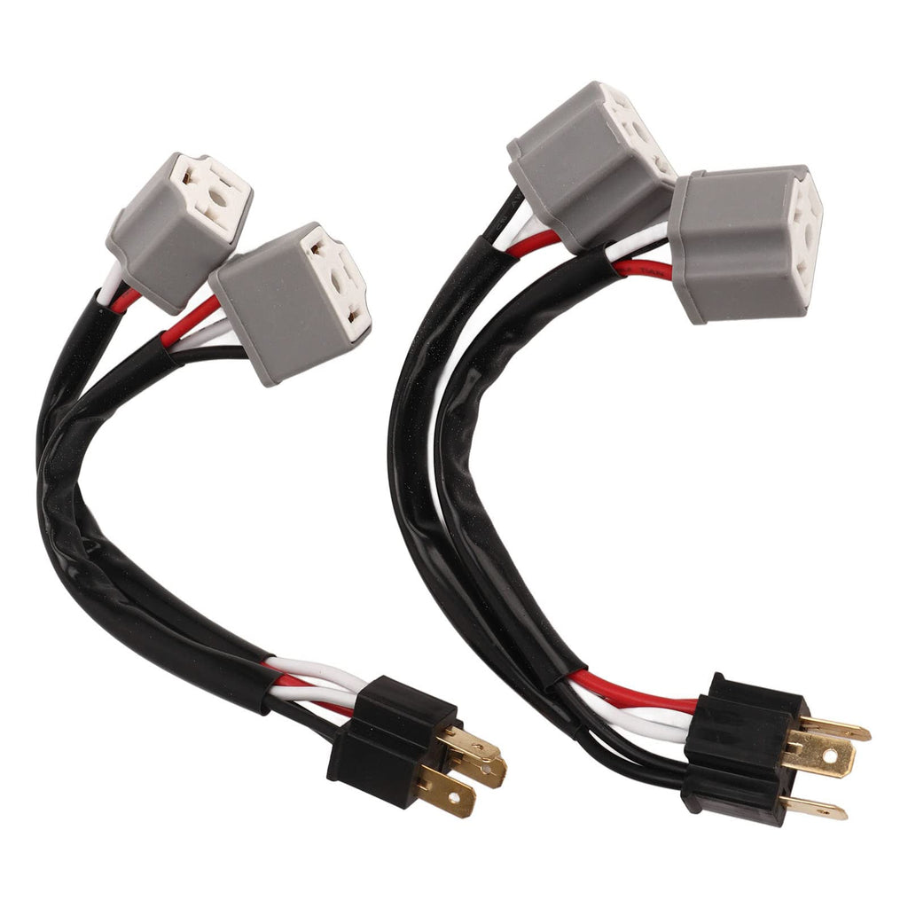 H4 to LED Headlight Conversion Harness 9003 Wiring Adapter 2PCS Male to Female 2-Way Splitter for Truck Pickup LED Headlights Easy Install