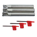 GBJ EMR R5 Round Nose Indexable End Mill Holder for RPMW10 Carbide Inserts Milling Cutter Arbor Holder milling Face milling Slotting (3pcs Sets of EMR C19/20/21-R5)