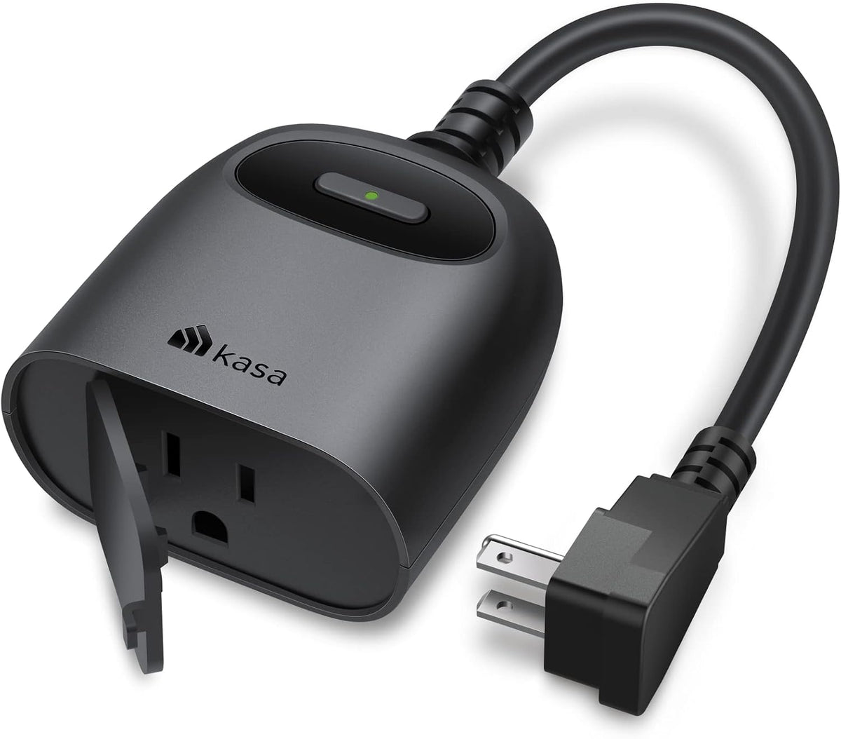 Kasa Outdoor Smart Plug KP401, Smart Home Wi-Fi Outlet Timer | 15A/1875W, IP64 Weather Resistance, Compatible with
