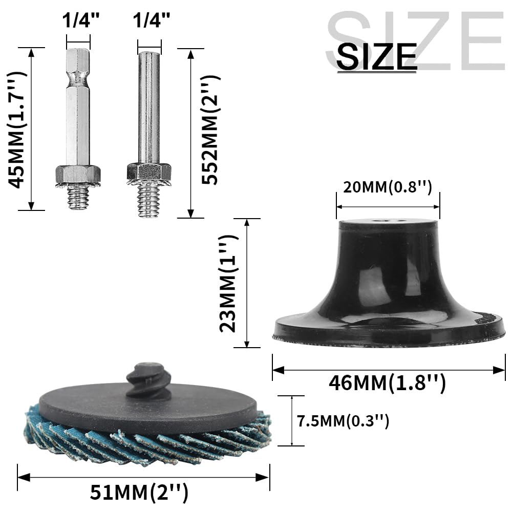 SI FANG 2 inch Zirconia Flap Disc 10 Pack 60 Grit Die Grinder Sanding Discs
