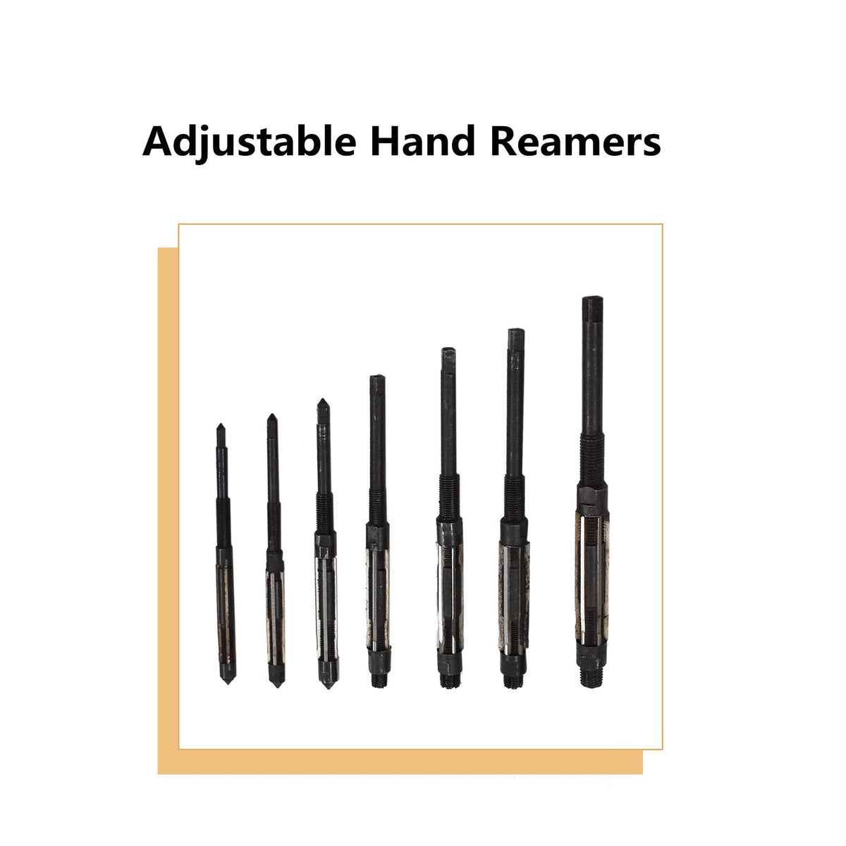 WFLNHB 7 Set High Speed Steel Adjustable Hand Reamer, 6.5mm - 11.75mm